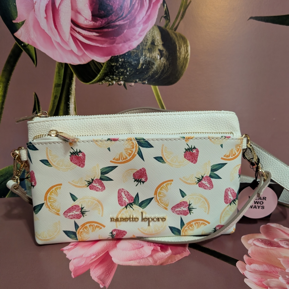 Nanette Lepore Cream and Multicolor Crossbody Bag